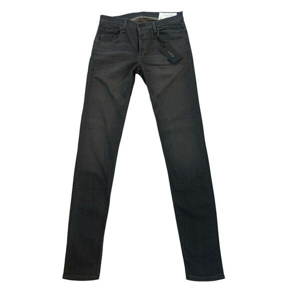 NEW RAG & BONE Men's Fit 1 Extra Slim Jeans Silver Gray Sz 33 (32x35) Button Fly - Picture 1 of 11